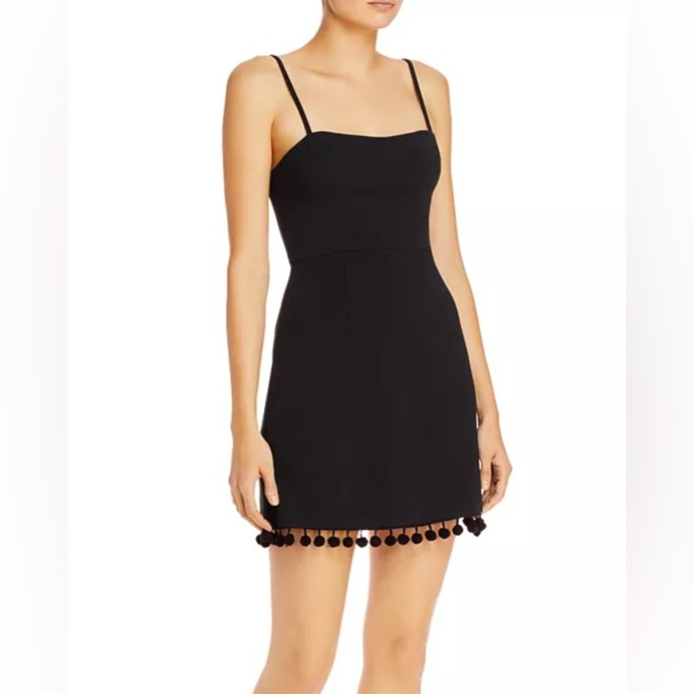 French Connection Pom Pom-Trim Mini Dress